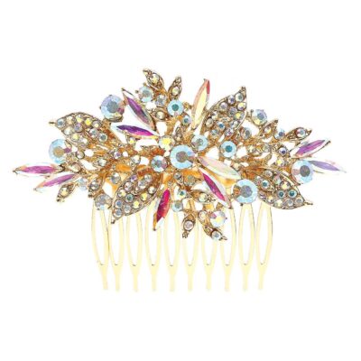 Flower Chic Rhinestone Hair Ornament Comb