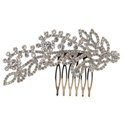 Comet Floral Rhinestone Hair deco Comb