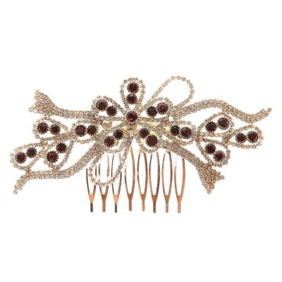 Flower Cubic CZ Hair deco Comb