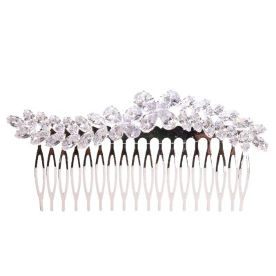 Butterfly Flowers Cubic CZ Hair deco Comb