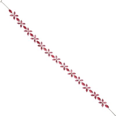 Flower X CZ Cubic Hair Deco Bednable Pin