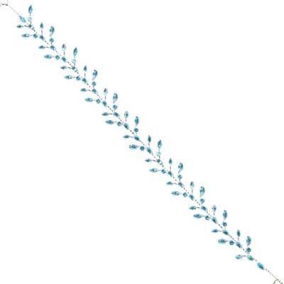 Sophisticated Leaves CZ Cubic Hair Deco Bednable Pin