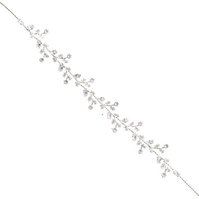 Floral Leaves CZ Cubic Hair Deco Bednable Pin