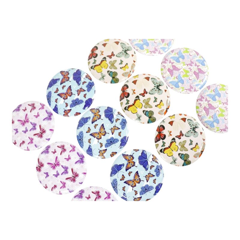 12pk Butterfly Handheld Compact Mirror