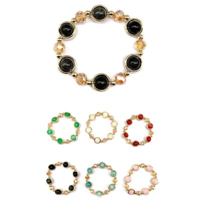 Multi color Fashion Beads Stretch Bracelet
