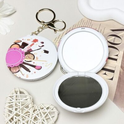 12pk Cosmetic Theme Key Holder Handheld Makeup Mirror