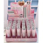 Beautiful watercolor flowers decorated background. Can be used as greeting card or invitation card design. 24pk Light Pink Heart Case Lip Balm