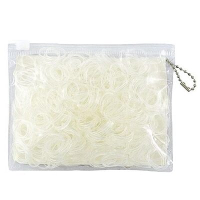 12pk 500pcs Ivory Hair Rubber Band Tie