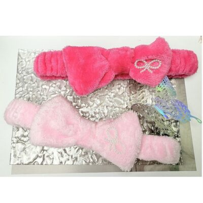 12pk Pearls Deco Terry Towel Soft Spa Headband