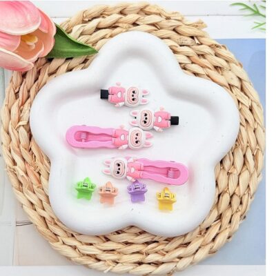 12pk Kids Girl Funny Character Hair Pin Set
