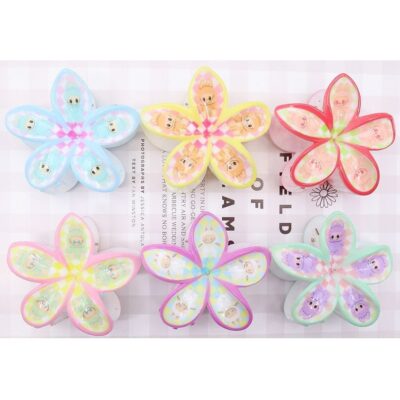 12pk Plumeria Funny Character Hair Jaw Claw Pin