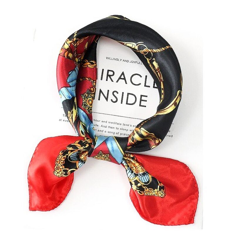 12pk Silky Touch Square Harness Print Scarf