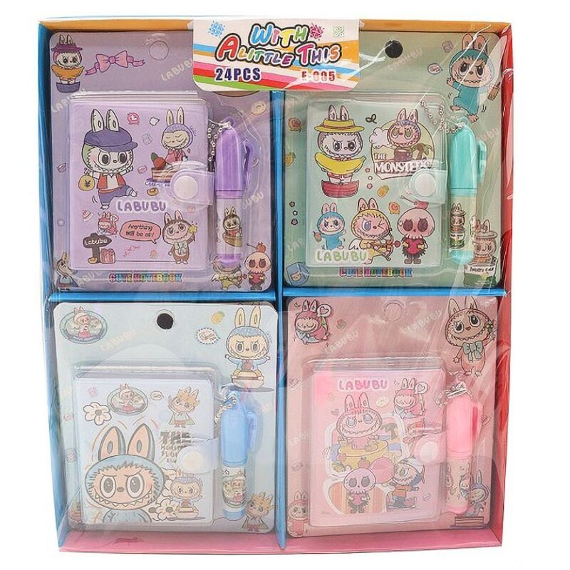 24pk Funny Monster Memo Note Pen Set School Goodie Bag Gift