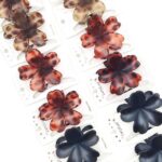 H1443skew 12pk Matte Leopard Flower Hair Claw Clip