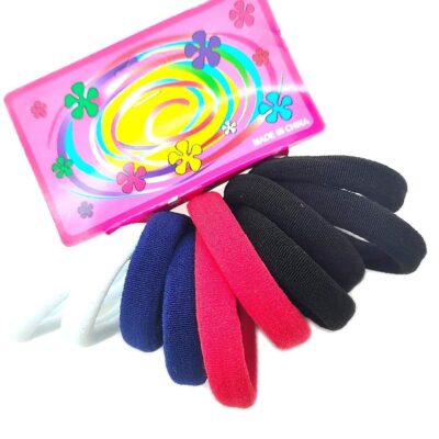 12pk Multi Color Seamless Elastic Ponytail Hair Tie 10
