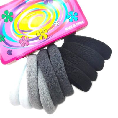 12pk Grey Tone  Seamless Elastic Ponytail Hair Tie 10