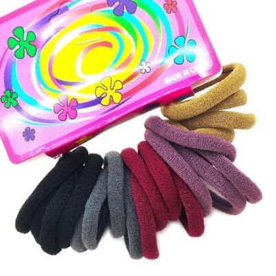 12pk Color Seamless Elastic Ponytail Hair Tie 18