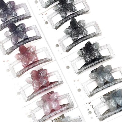 12pk Opague Square Plumeria Hair Claw Ciip