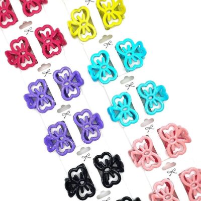 12pk Mini Ribbon Kitty Hair Jaw Claw Ciip