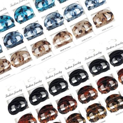 12pk Mini Double O Hair Jaw Claw Ciip 3 pieces