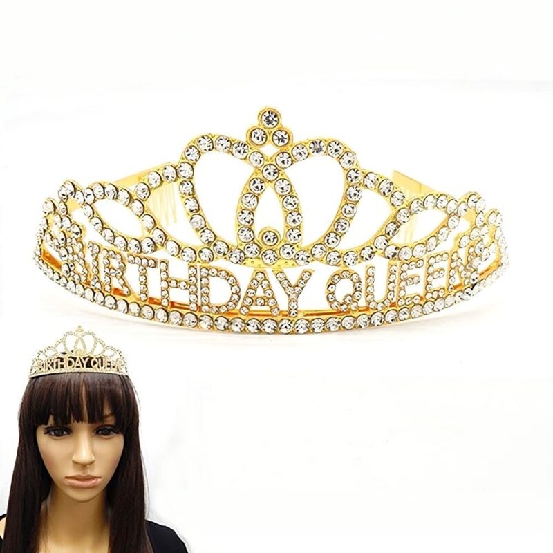 Birthday Queen Oval Crown Rhinestone Tiara