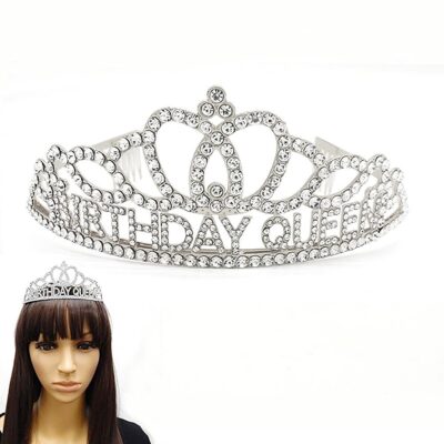 Birthday Queen Oval Crown Rhinestone Tiara