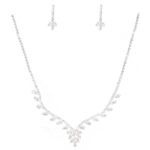 NR36-22329CZCLSV-transformed Shimmering Vintage V Shape CZ Necklace Set