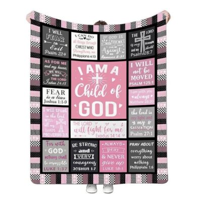 GOD Bible Cross Pray Faith Religious Cozy Fluffy Blanket