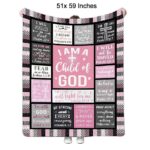 2-6A_02-1 GOD Bible Cross Pray Faith Religious Cozy Fluffy Blanket