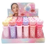 Beautiful watercolor flowers decorated background. Can be used as greeting card or invitation card design. 24pk Love Heart Top Lip Balm