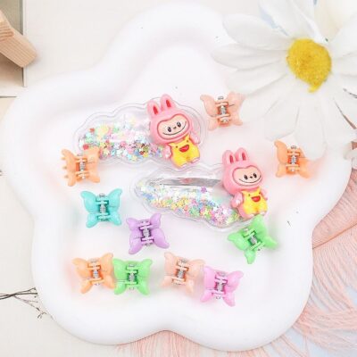 12pk Funny Character Kids Hair Clip Pin Set