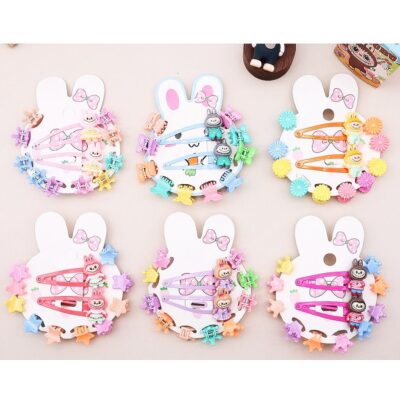 12pk Funny Character Kids Hair Clip Pin Set