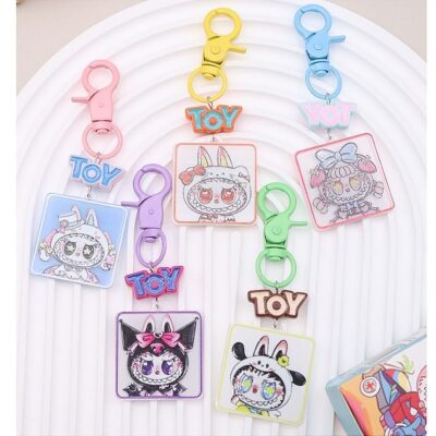 12pk Fun Character Key Chain Bag Charm