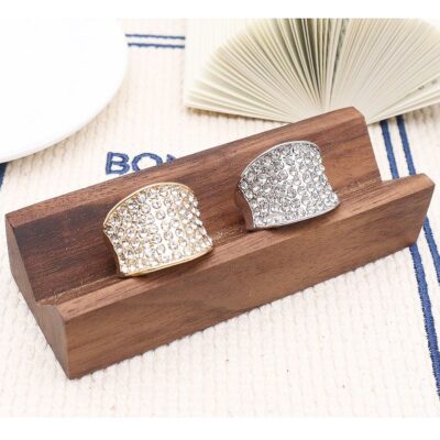 12pk Oval Bold Bling Rhinestone Fashion RIngs