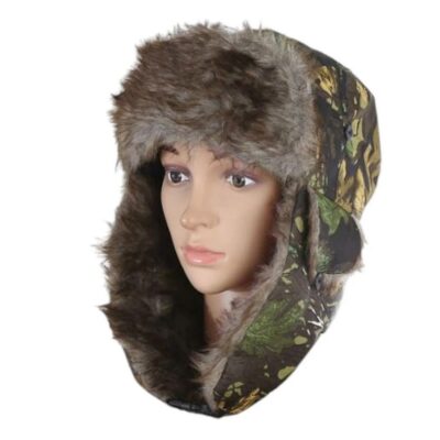 12pk Camo Cozy Fluffy Fleece Bomber Hunter Hat