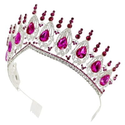 Bold Oval Teardrop Crystal Queens Tiara
