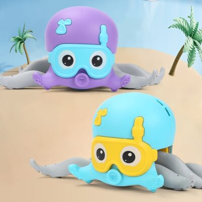 12pk Octopus Wind Up Crawling Land Water Toy
