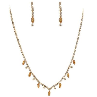 Marquise Circle Harmony Cubic Zirconia Necklace Set