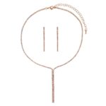 49310-201202 Y Shape Crystal Modern Lines Necklace Set