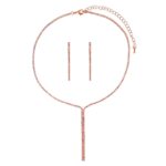 49310-600202 Y Shape Crystal Modern Lines Necklace Set