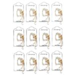 H1474-(1) 12pk Kitty Face Cat Bow Rhinestone Hair Clip