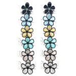 H1496-(1) 12pk Opaque Daisy Flower Hair Claw Clip