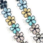 H1496 12pk Opaque Daisy Flower Hair Claw Clip