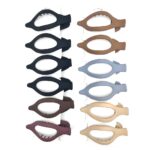 H1562-(1) 12pk Oval Pastel Matt French Flat Hair Clip
