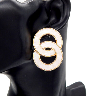 Acetate Double O Infinity Link Stud earrings
