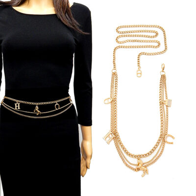 Horse Theme Horsebit Harness H Fashion Chain Belt