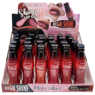 24pk Coke Bottle High Shine Shimmer Moisturizing Lip Gloss
