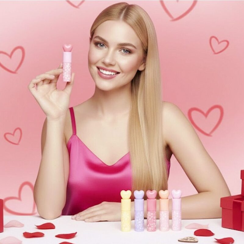 24pk Love Heart Top Lip Balm