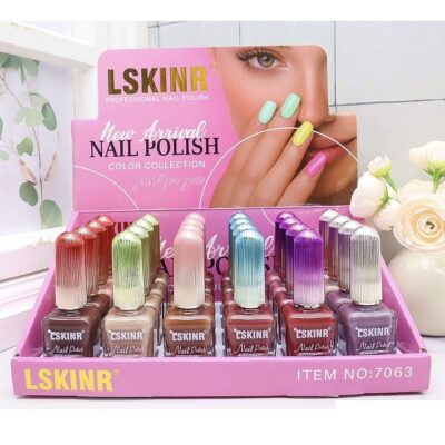 24pk Color Collecion Nail Polish Brown Red
