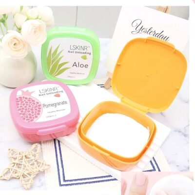 24pk Lskinr Aloe Citrus Nail Polish Remove Pad Gentle Quick